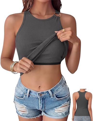 Amazon.com: Wingslove Thermal Long Sleeve Built-in Bra for Women